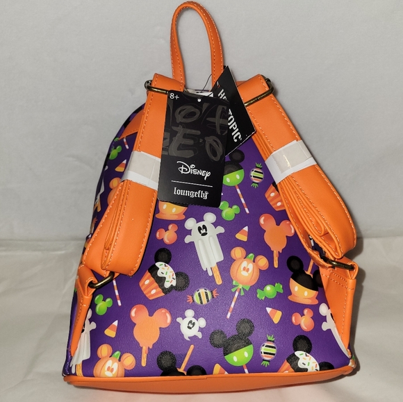 Loungefly Disney Mickey Mouse Halloween Treats Mini Backpack - Picture 7 of 7